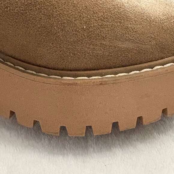 Universal Thread Tan Chunky Heel Ankle Boots Womens Size 7.5 Faux Suede - Picture 11 of 16